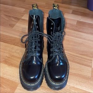 Dr Martens leather platform boots